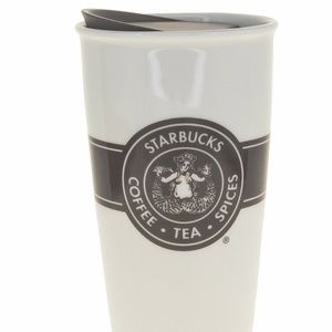 RARE STARBUCKS Collectible 2012 Pike Place Double Wall Ceramic Travel Mug Cup ☕️